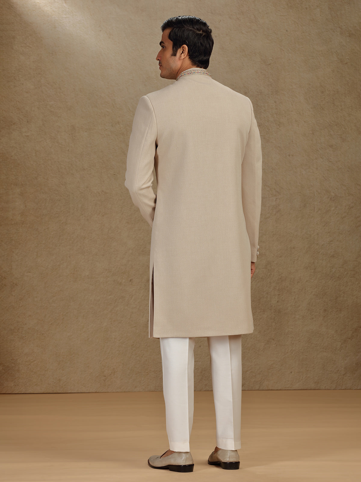 Elegant Beige Terry Rayon Indo-Western Set for Weddings