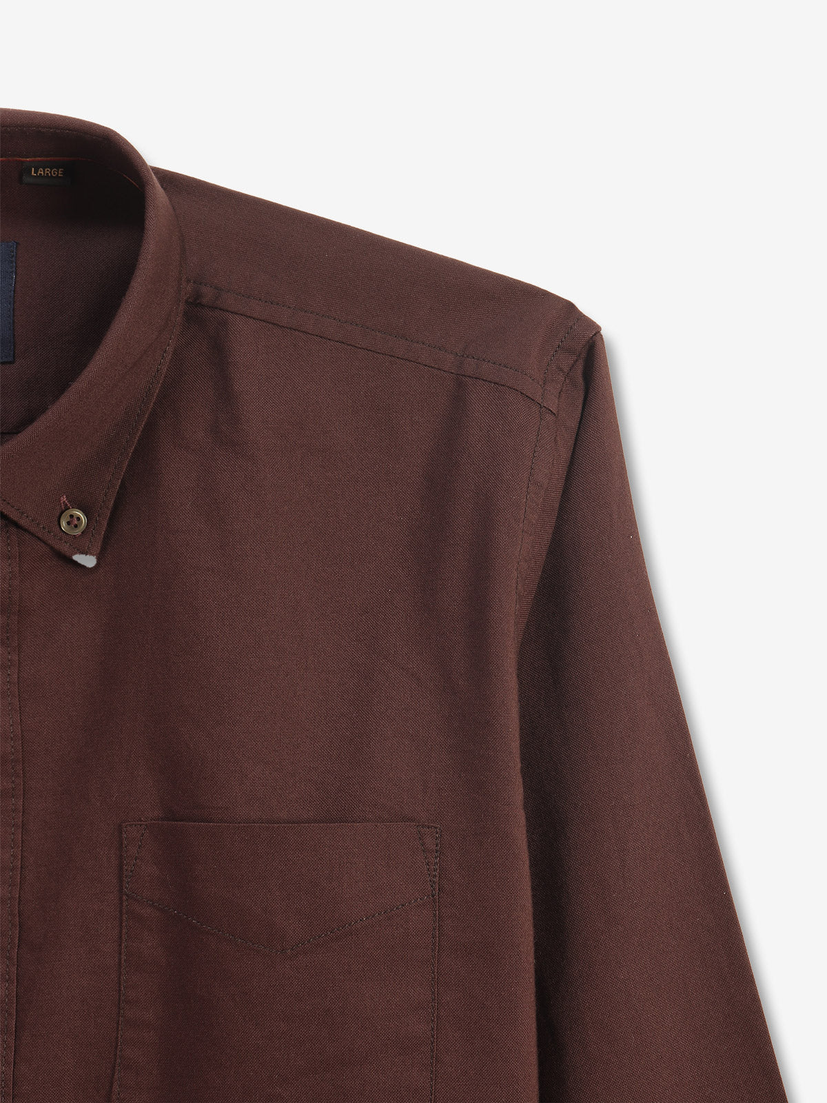 Dark brown plain cotton shirt